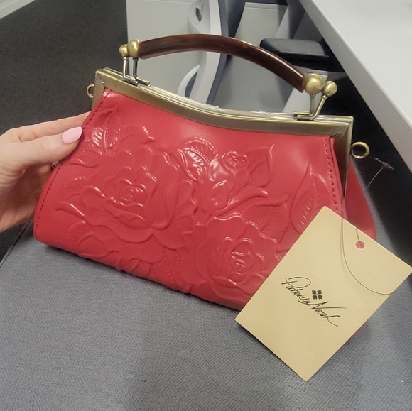 NWT Patricia Nash Leather Rose Handbag - Picture 1 of 6